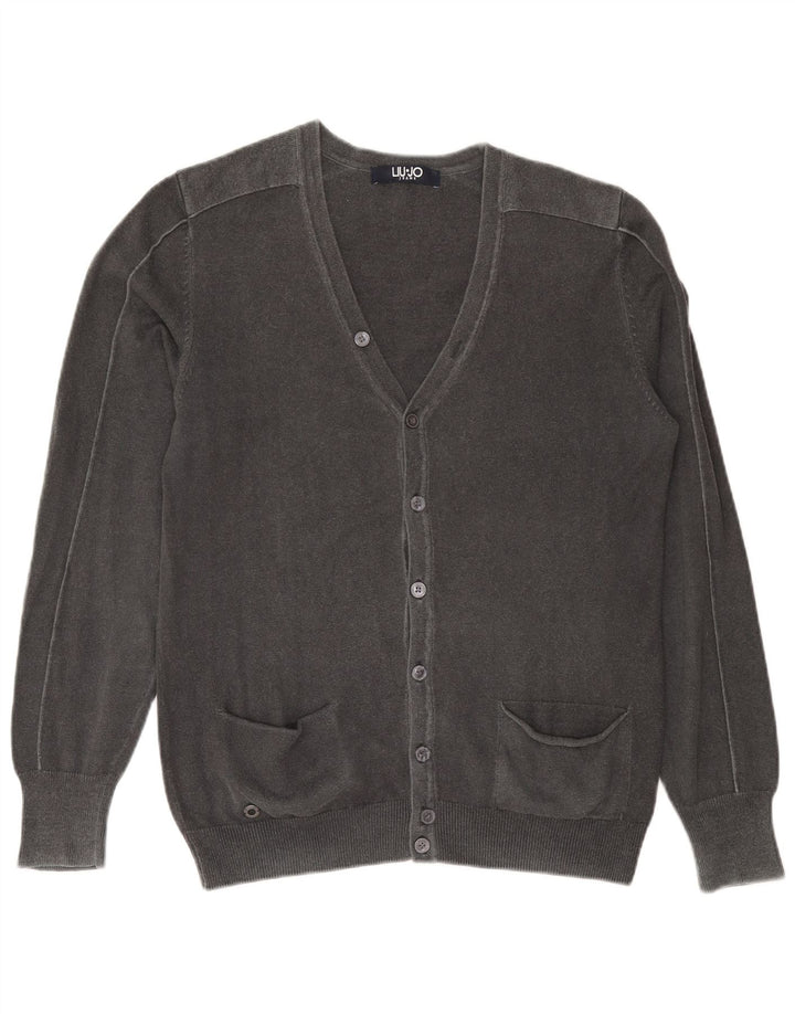 Liu Jo Herren Strickjacke XL Grau Baumwolle
