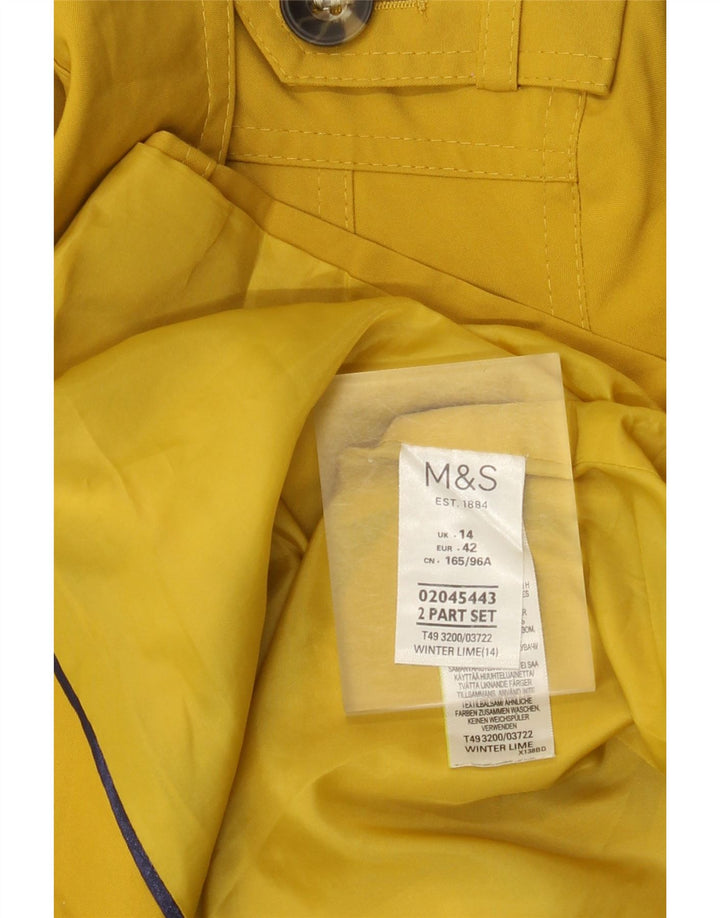Marks & Spencer Damen Trenchcoat UK 14 Mittelgelbes Polyester