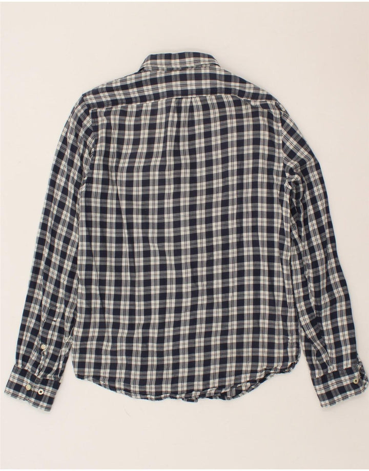 LEE Mens Regular Fit Flannel Shirt Small Navy Blue Check Cotton Vintage Lee and Second-Hand Lee from Messina Hembry 