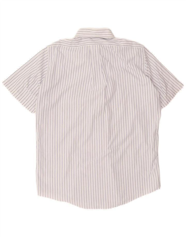 Brooks Brothers Herrenhemd, Größe 15 1/2, mittelgroß, marineblau, Nadelstreifen