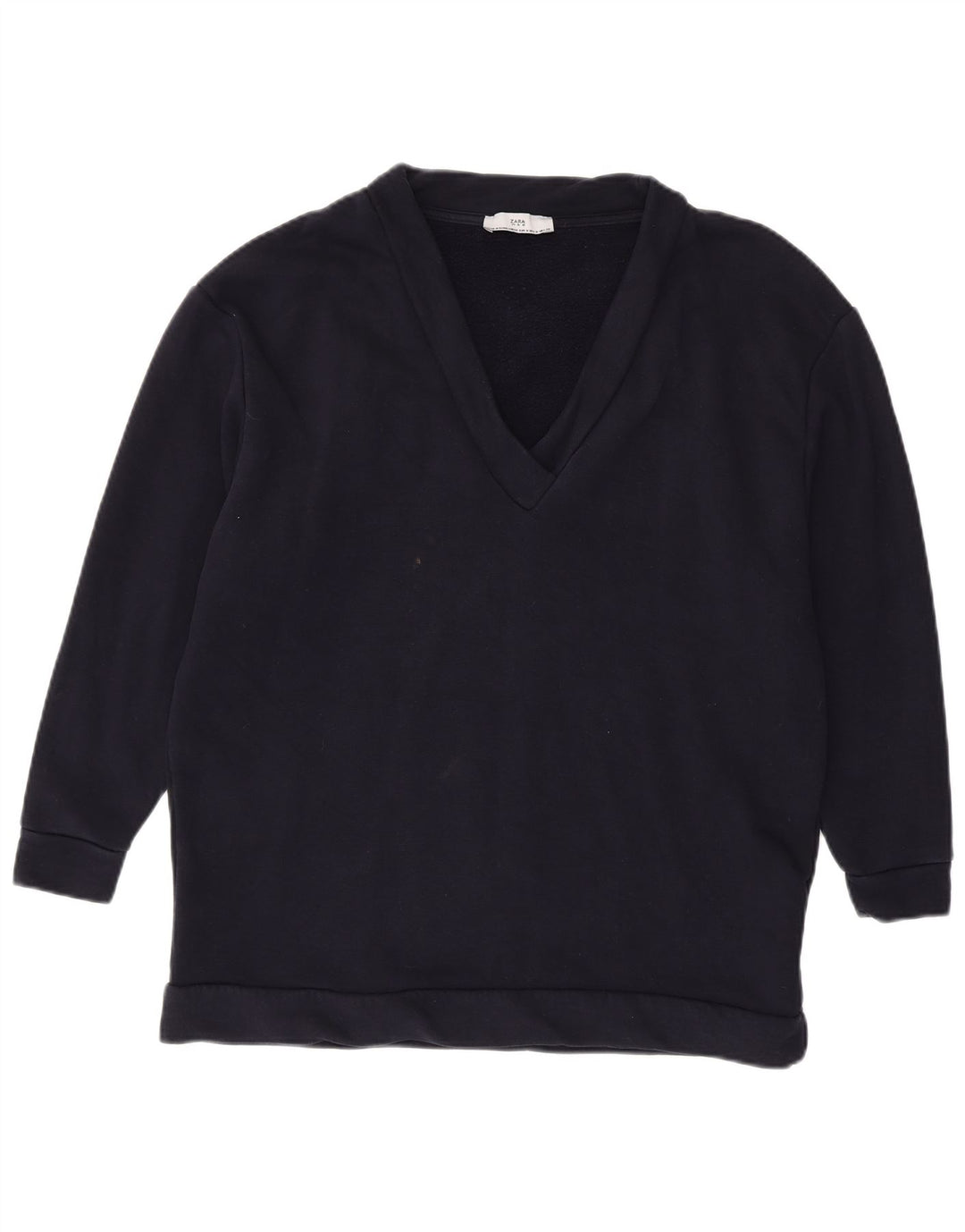 Übergroßer Sweatshirt-Pullover für Damen von Zara, Gr. 14, mittleres Marineblau