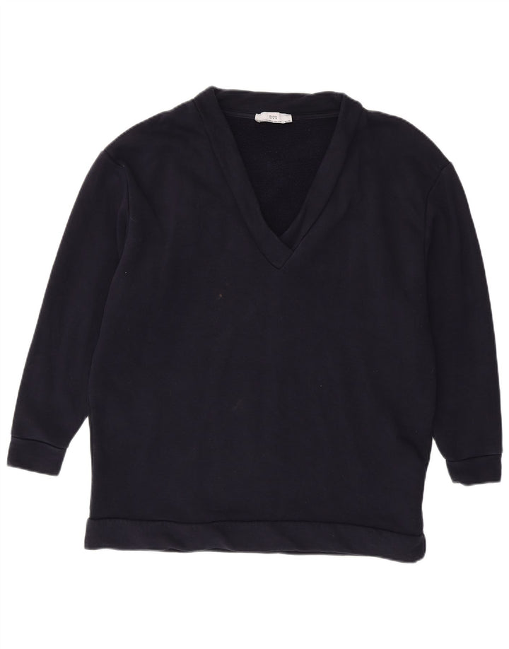 Übergroßer Sweatshirt-Pullover für Damen von Zara, Gr. 14, mittleres Marineblau