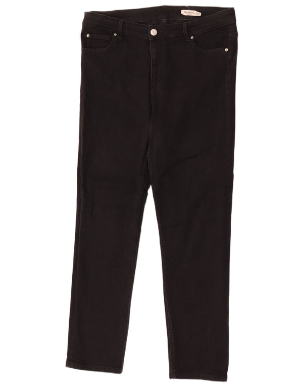 Marks & Spencer Damen The Sienna Straight Jeans UK 16 Large W34 L29 Schwarz
