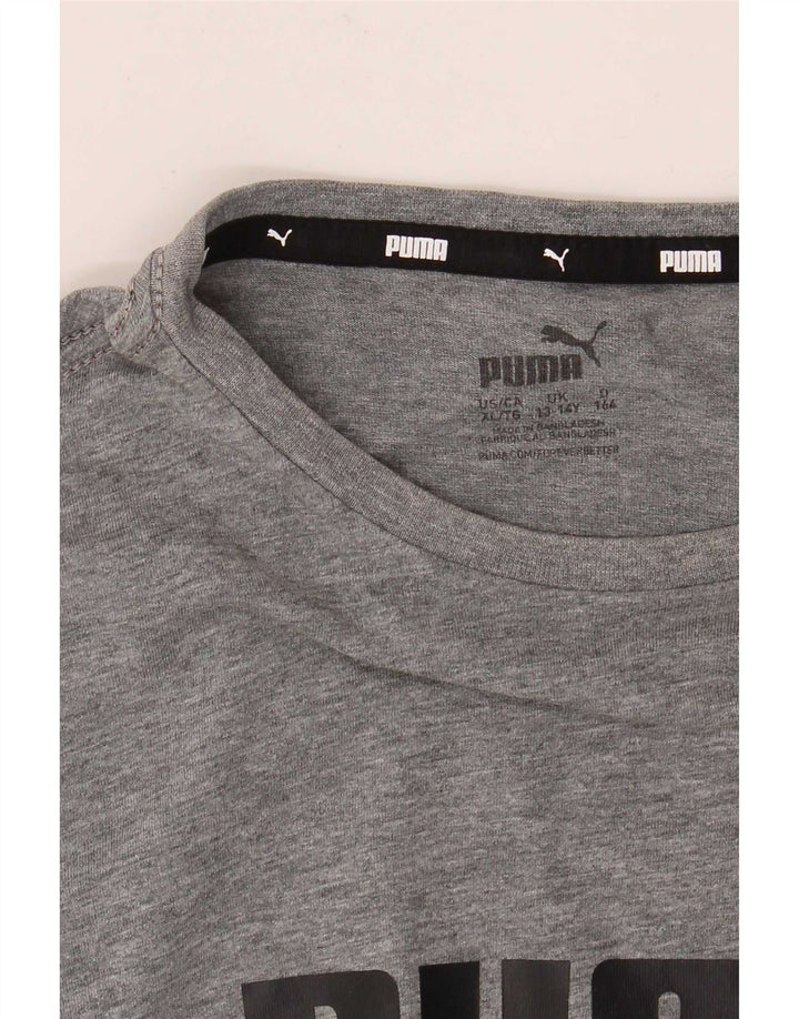 Puma Jungen Graphic T-Shirt Top 13-14 Jahre Grau
