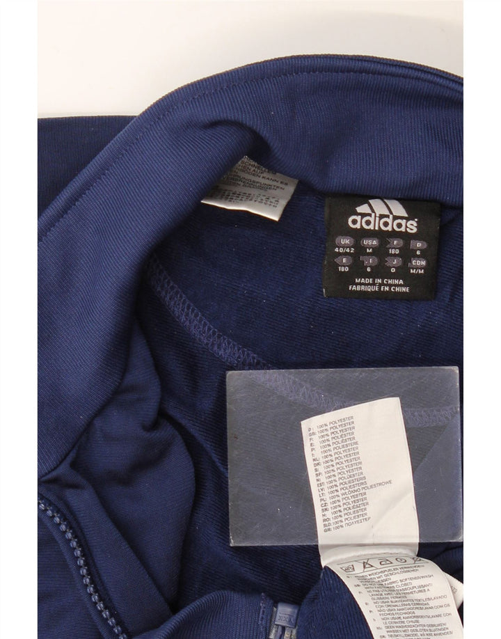 ADIDAS Herren-Trainingsanzug-Top-Jacke, UK 40/42, mittleres Marineblau, Farbblock