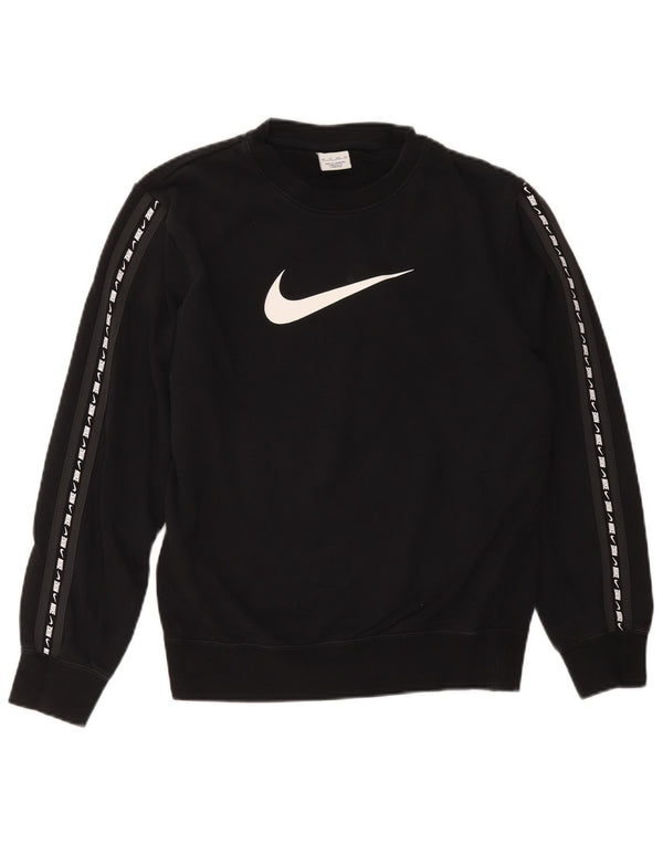 Nike Herren-Sweatshirt mit Grafik, XS, schwarze Baumwolle