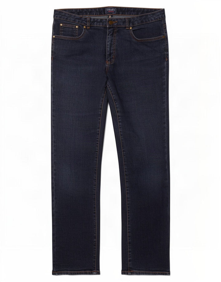 Chaps Damen Straight Jeans US 12 Large W36 L32 Marineblaue Baumwolle