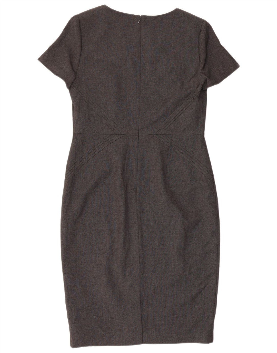 Marks & Spencer Damen Etuikleid UK 12 Mittelgraues Polyester