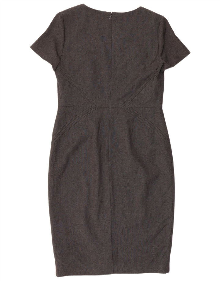 Marks & Spencer Damen Etuikleid UK 12 Mittelgraues Polyester