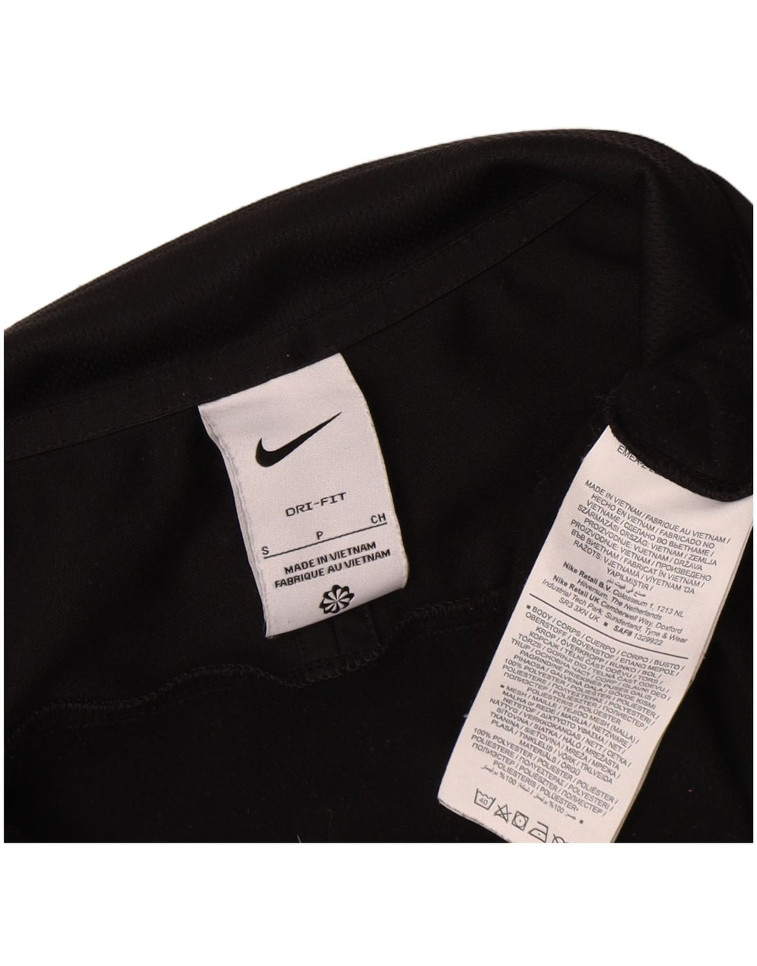 Nike Herren Dri Fit Pullover-Trainingsanzug mit Reißverschluss, Größe S, Schwarz, Farbblock