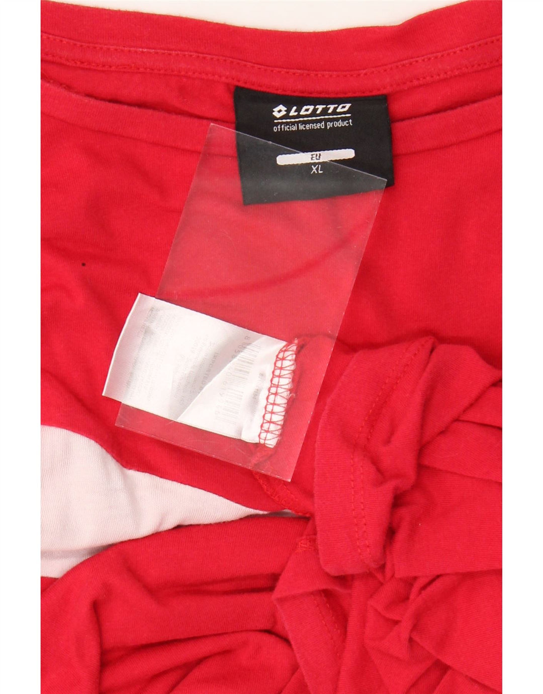 LOTTO Damen Crop Oversize T-Shirt Top UK 18 XL Rot Colourblock Baumwolle