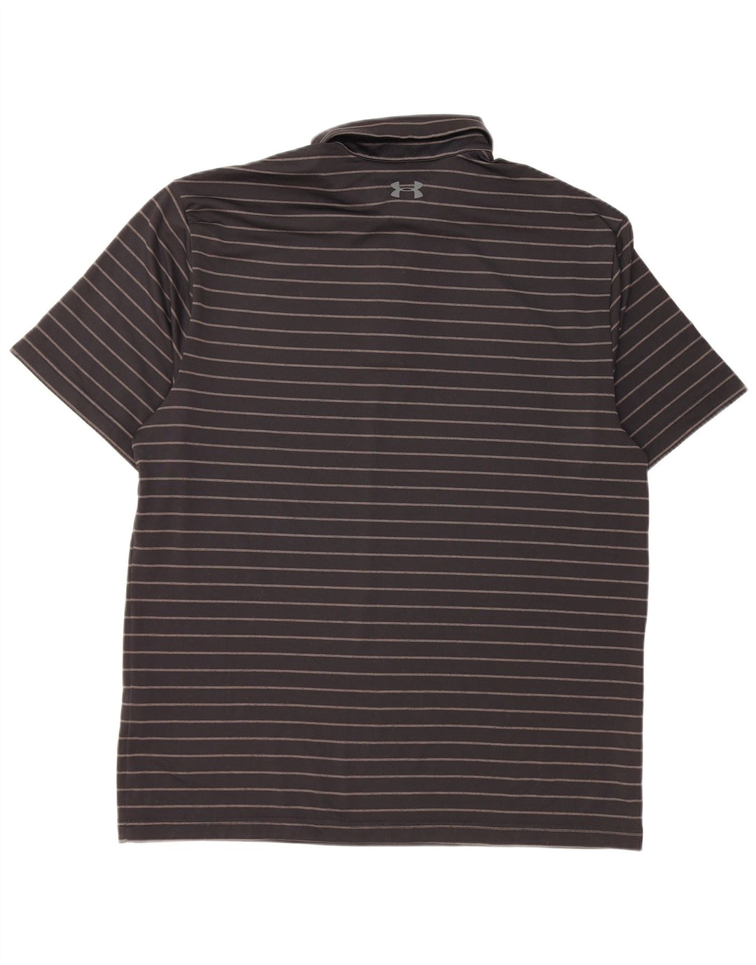 UNDER ARMOUR Herren-Poloshirt, groß, schwarz gestreift, Polyester