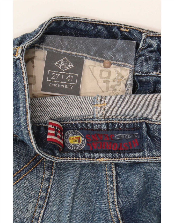 Roy Rogers Damen Straight Jeans W27 L29 Blaue Baumwolle
