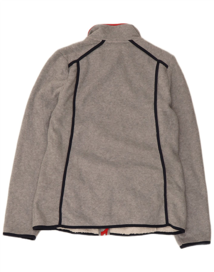 Nautica Damen-Fleecejacke, UK 14, groß, grau gestreift, Polyester