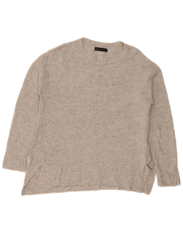 Marks & Spencer Damen-Pullover mit U-Boot-Ausschnitt, UK 14, Mittelgrau meliert