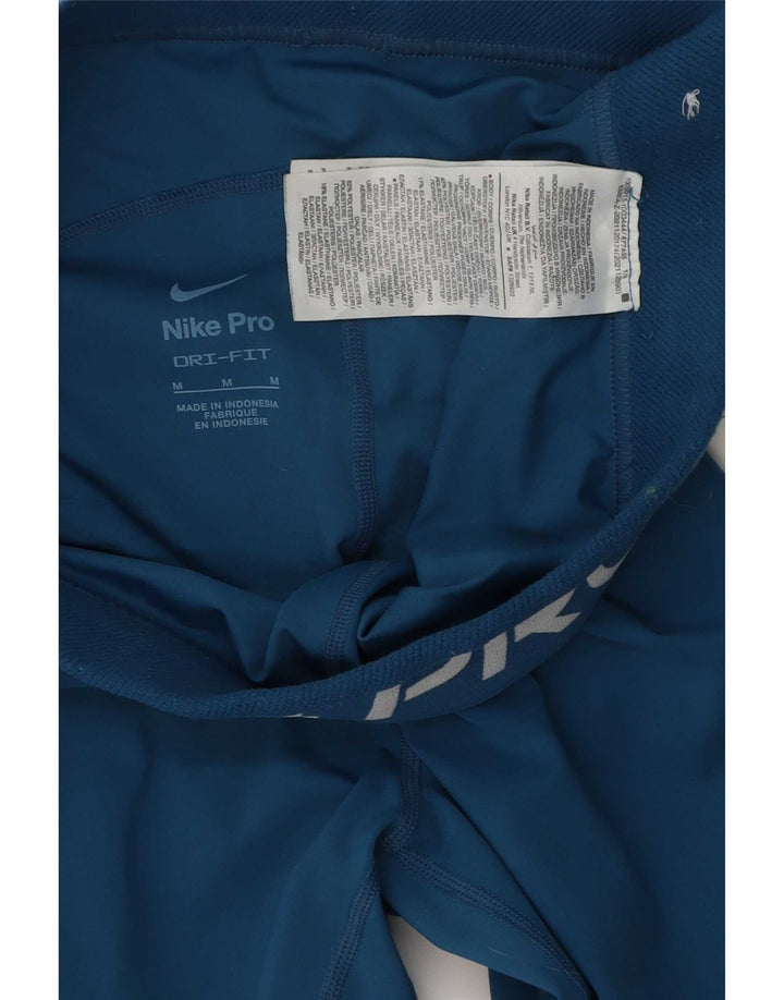 Nike Damen Dri Fit Graphic Leggings UK 12 Mittelblaues Polyester
