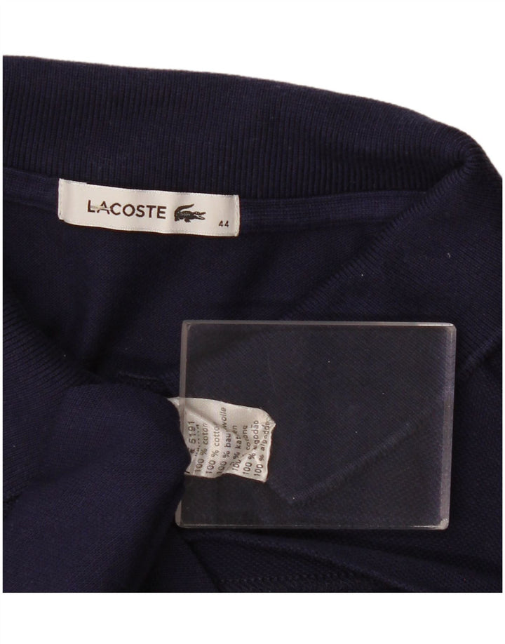 Lacoste Damen-Poloshirt, Größe 44, große marineblaue Baumwolle