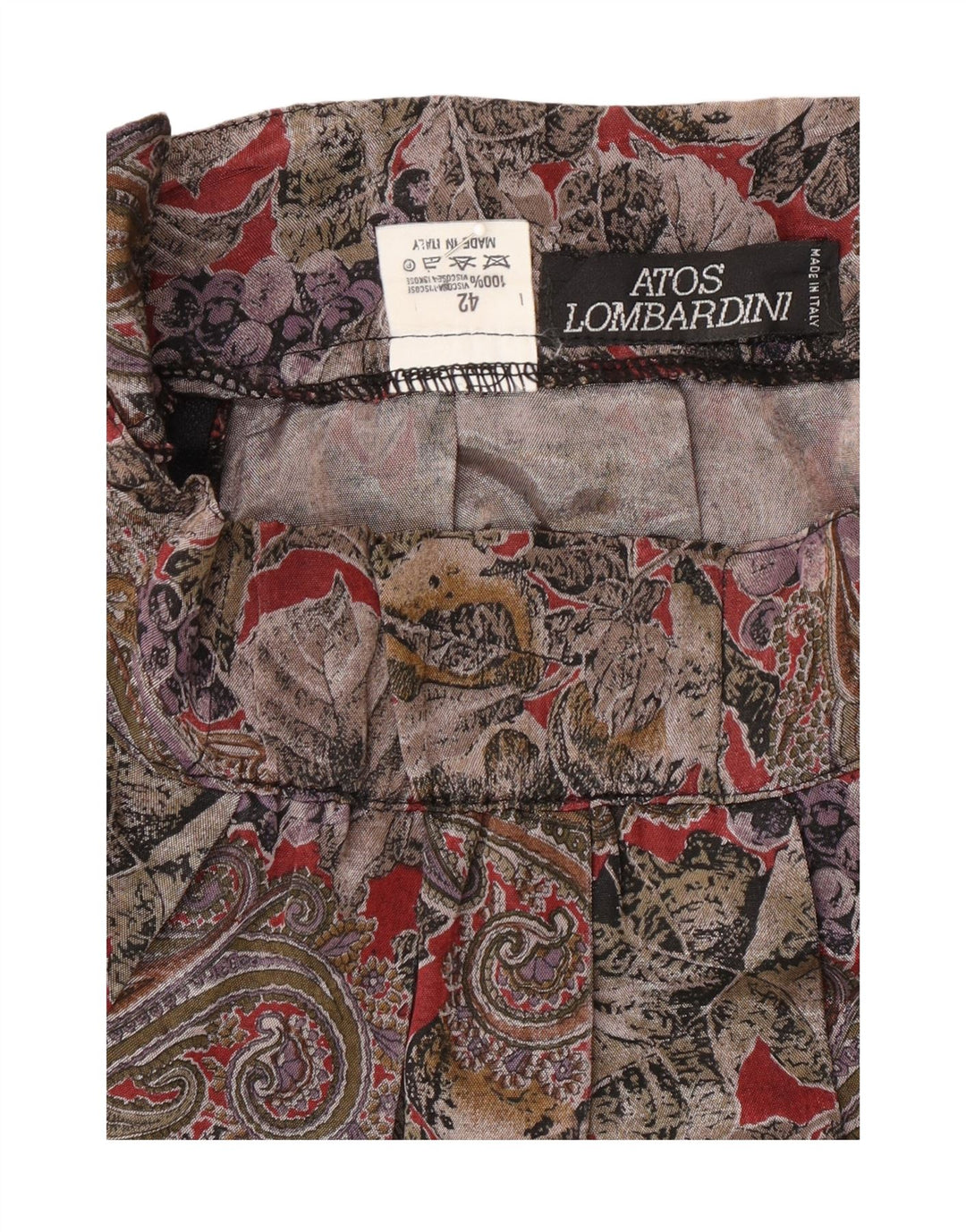 ATOS LOMBARDINI Womens Knife Pleated Skirt IT 42 Medium W26  Multicoloured Vintage Atos Lombardini and Second-Hand Atos Lombardini from Messina Hembry 