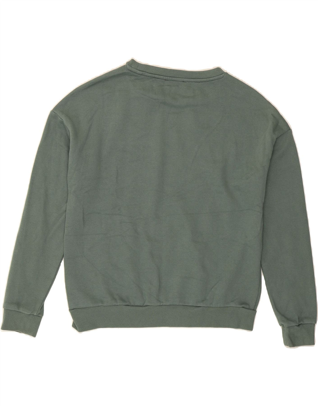 GUESS Womens Graphic Oversized Sweatshirt Jumper UK 10 Small Green Cotton Vintage Guess and Second-Hand Guess from Messina Hembry 