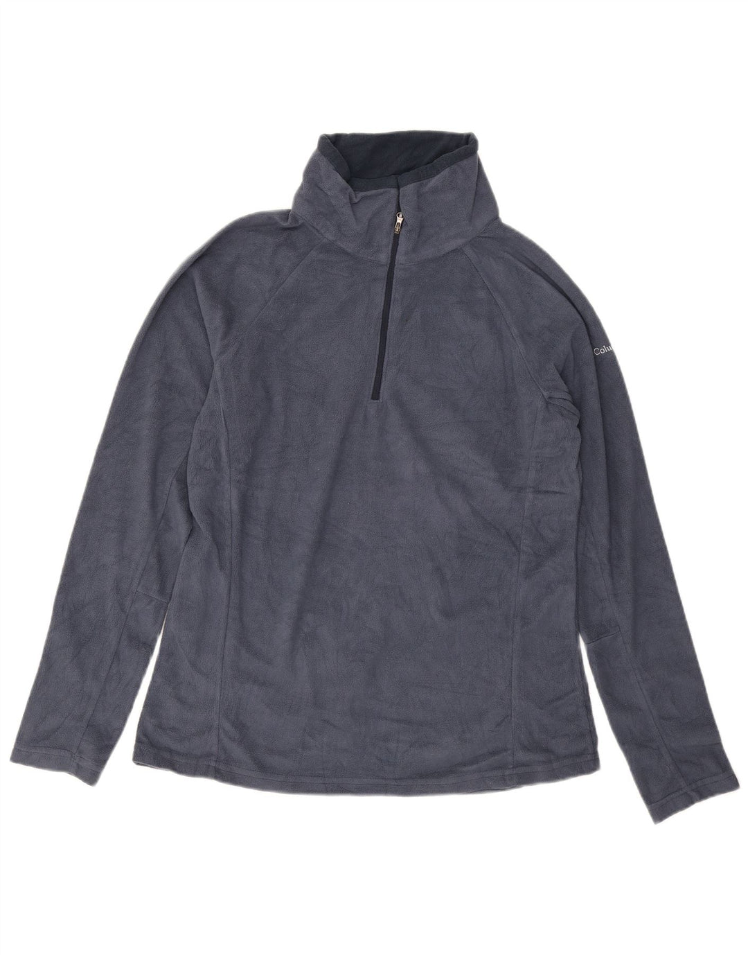 Columbia Herren-Fleecepullover mit Reißverschluss am Hals, groß, marineblaues Polyester