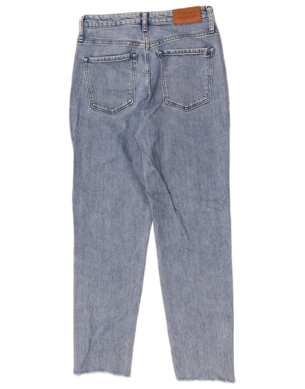 Tommy Hilfiger Damen Gramercy Crop Tapered Jeans W27 L25 Blaue Baumwolle