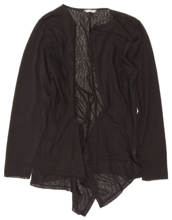 Marks & Spencer Damen Asymmetrisches Longline-Cardigan-Oberteil UK 18 XL Schwarz