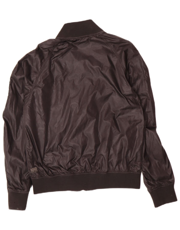 G-Star Mens Graphic Bomber Jacket UK 38 Medium Black Polyamide