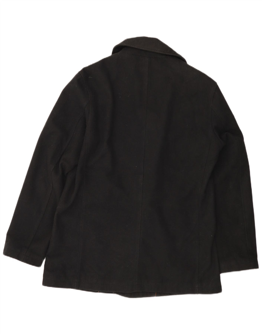 Marks & Spencer Herren Pea Coat UK 40 Large Schwarz Polyester