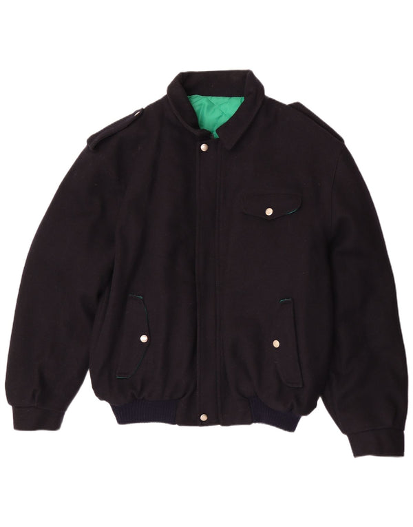 Vintage Herren Militär Bomberjacke UK 40 Large Marineblau