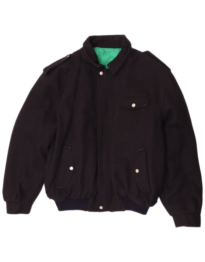 Vintage Herren Militär Bomberjacke UK 40 Large Marineblau