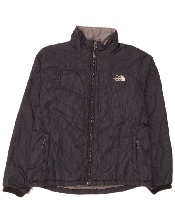 The North Face Damen Wattierte Jacke UK 16 Large Schwarz Kariertes Nylon