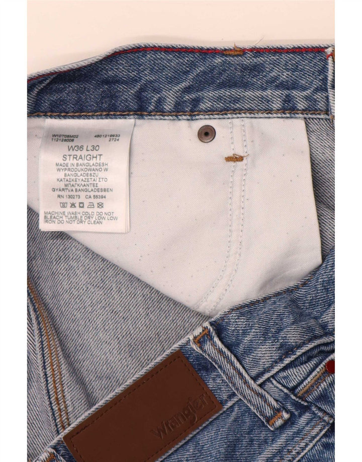 Wrangler Herren Straight Jeans W36 L30 Blaue Baumwolle
