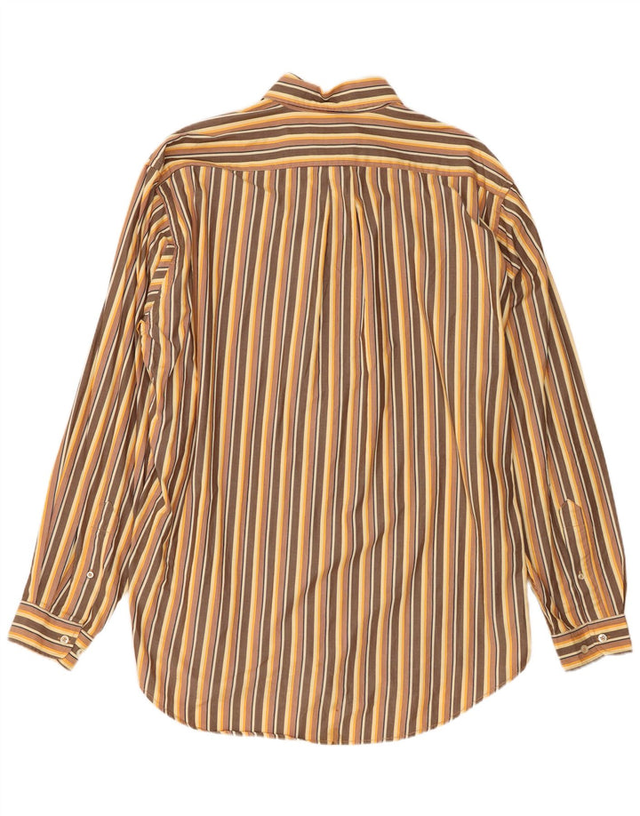 Marlboro Classics Herren-Hemd, reguläre Passform, XL, braun gestreift, Baumwolle