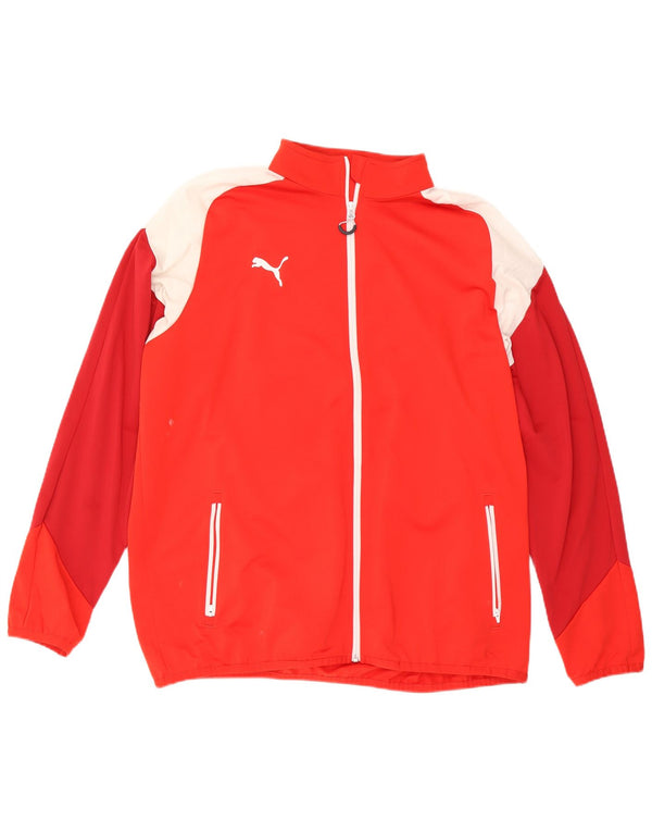 Puma Mens Tracksuit Top Jacket 2XL Red Colourblock Polyester