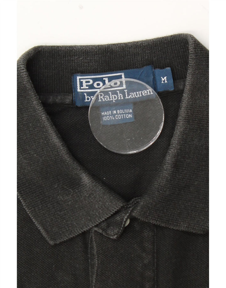 POLO RALPH LAUREN Herren-Poloshirt, mittelschwarz, gestreift, Baumwolle