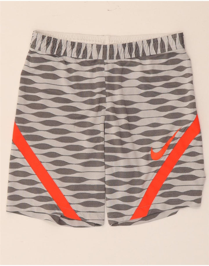 Nike Herren Dri Fit Slim Fit Sportshorts, klein, grau, geometrisch, Polyester