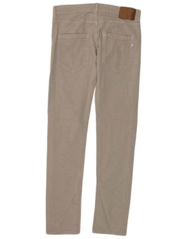 Dondup Damen Stretch-Röhrenjeans mit niedriger Taille, W28, L32, graue Baumwolle