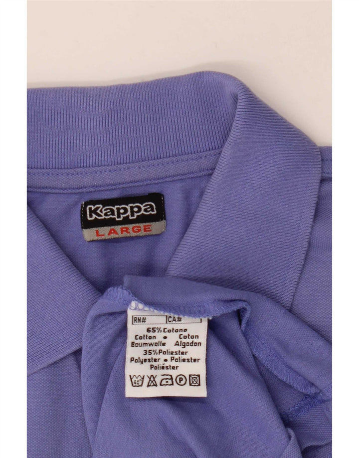 Kappa Herren-Poloshirt, große blaue Baumwolle