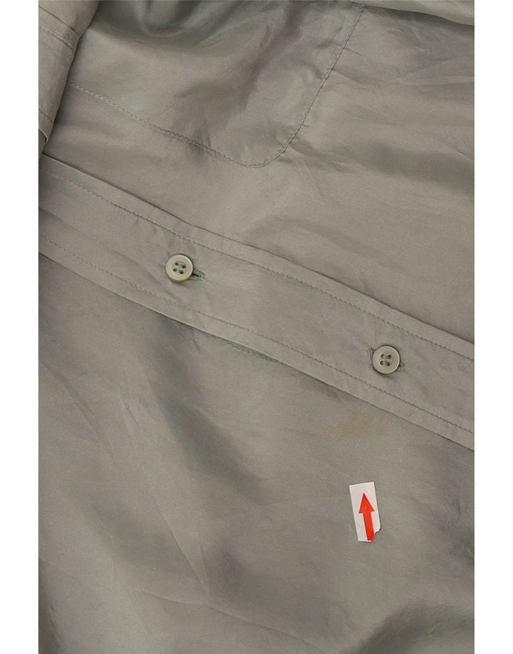 Vintage Herrenhemd Große grüne Seide