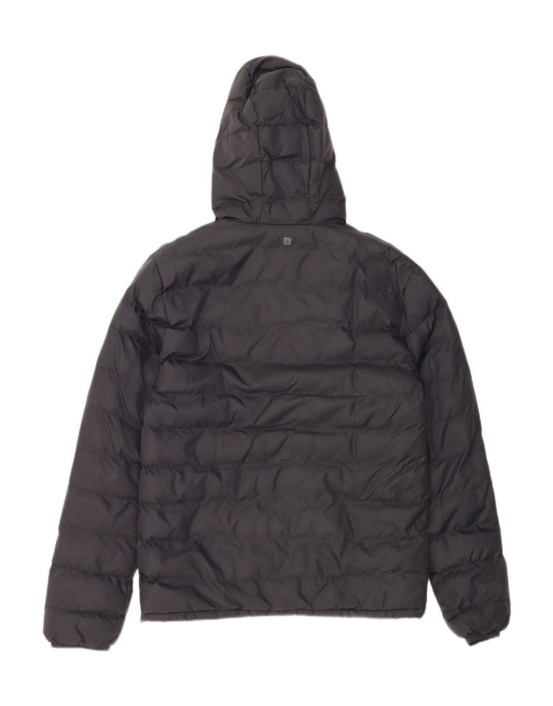MOUNTAIN WAREHOUSE Mens Hooded Padded Jacket UK 38 Medium Navy Blue Nylon Vintage Mountain Warehouse and Second-Hand Mountain Warehouse from Messina Hembry 