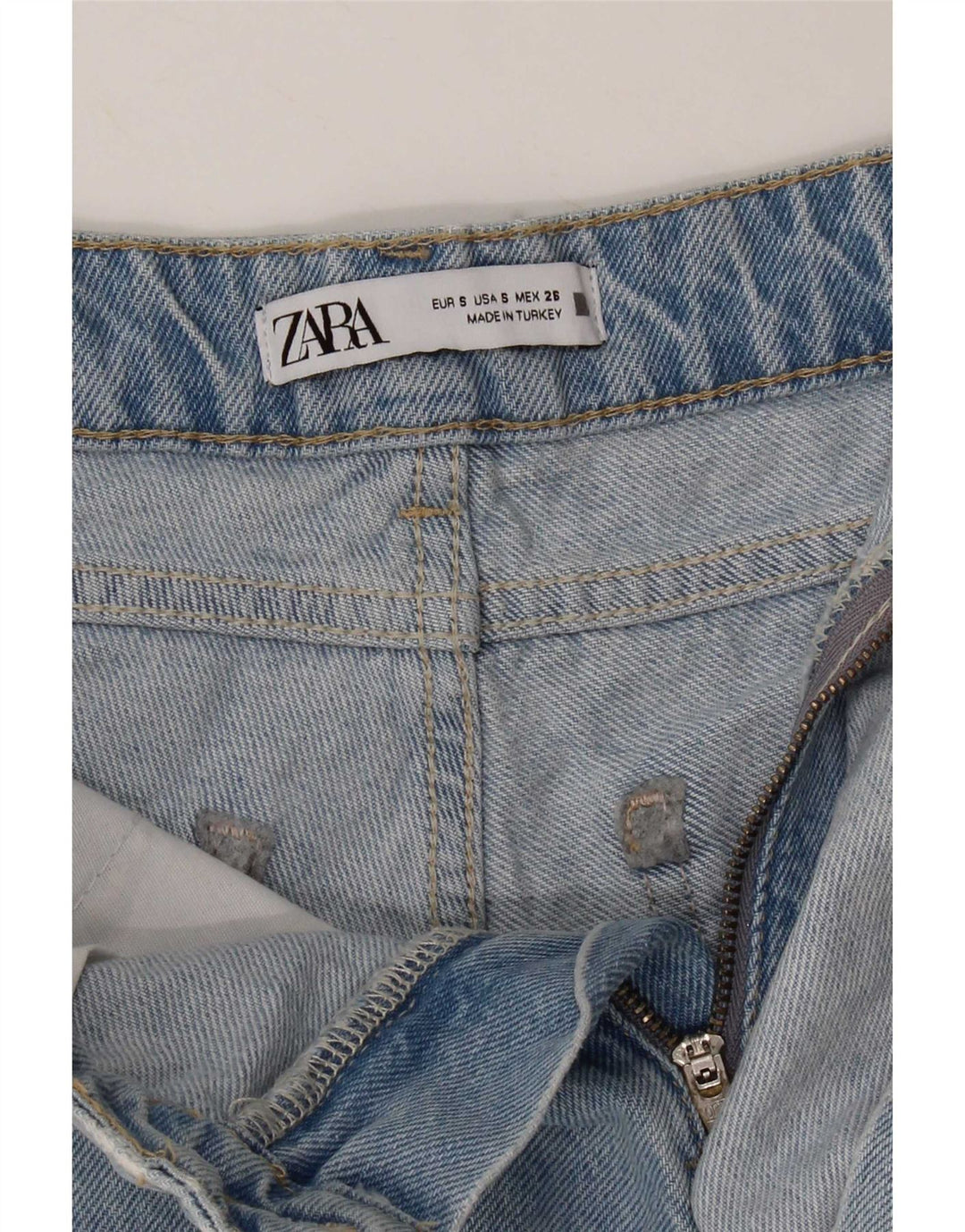 Zara Damen Jeansshorts Small W26 Blau