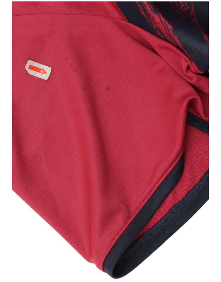 Adidas Herren Primegreen Poloshirt, großes rot gestreiftes Polyester