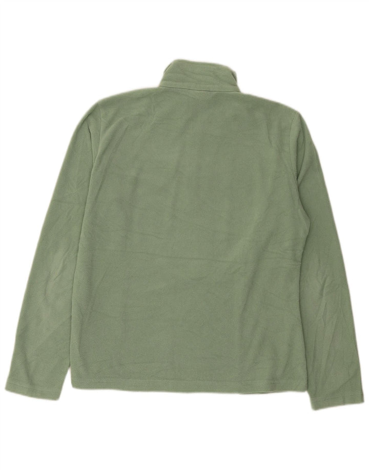 Jack Wolfskin Damen-Fleecepullover mit Reißverschluss am Hals, UK 16, Größe L, grün, Polyester