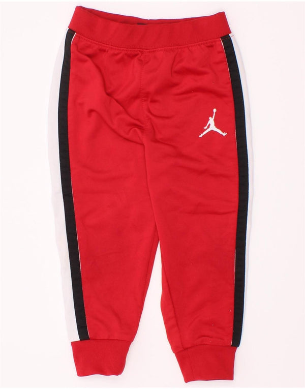 Jordan Baby-Jungen-Jogger-Trainingshose, 12–18 Monate, rotes Farbblockdesign