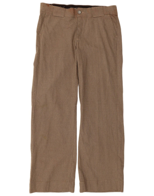 Gerade Chino-Hose für Damen von Lee, US 12, Größe L, W36, L31, Beige Hahnentrittmuster