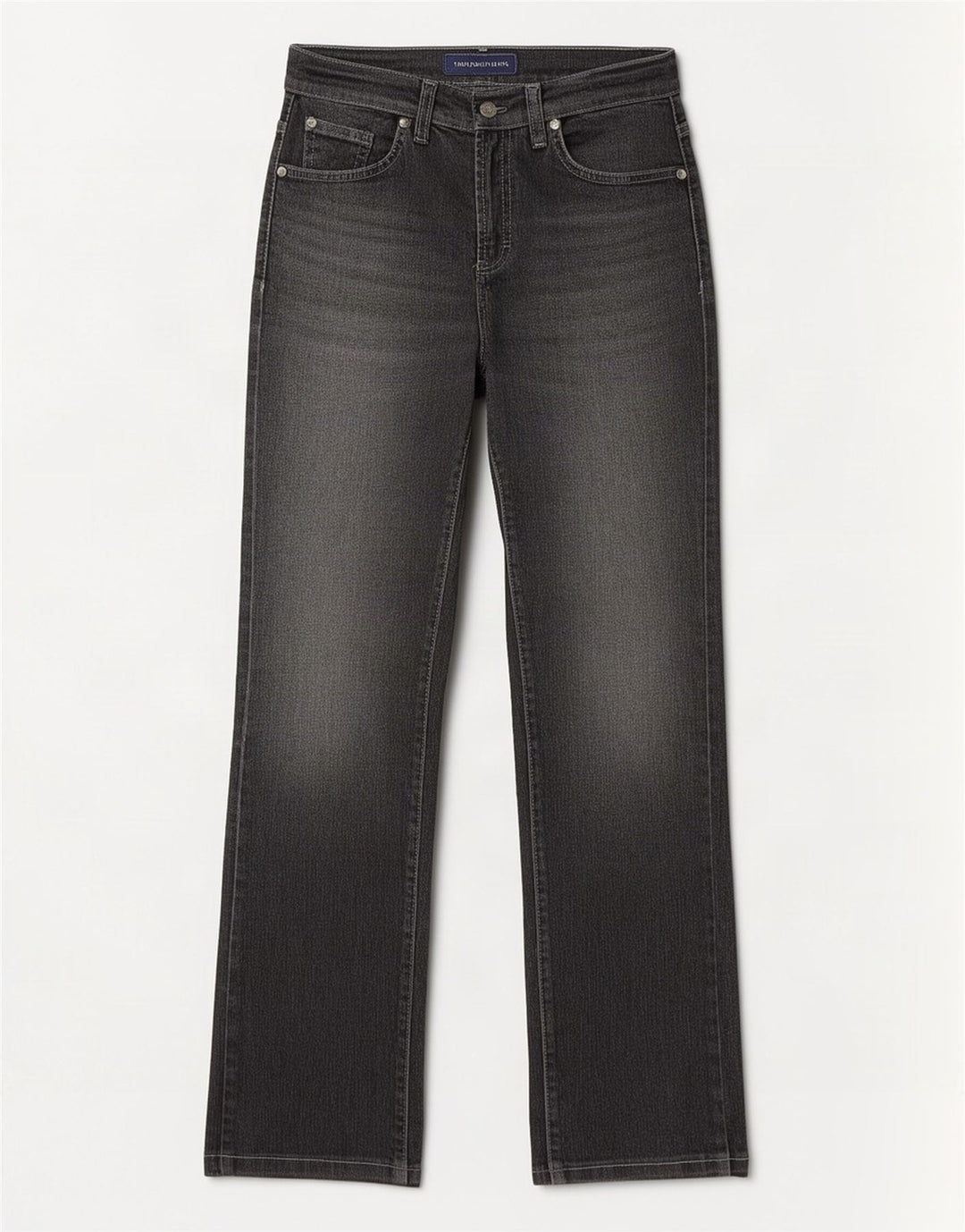 Trussardi Damen Straight Jeans W28 L30 Graue Baumwolle