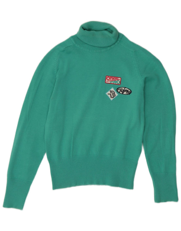 O'Neill Rollkragenpullover für Damen, Gr. 8, Größe S, Grün, Baumwolle