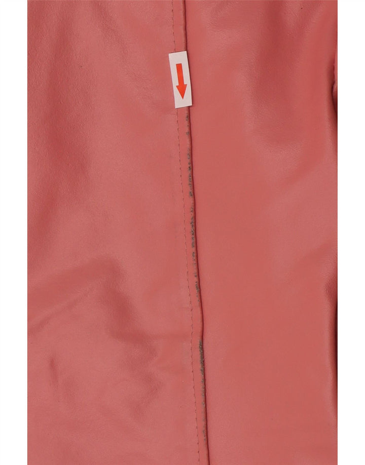 Vintage Damen Lederjacke UK 14 Large Pink