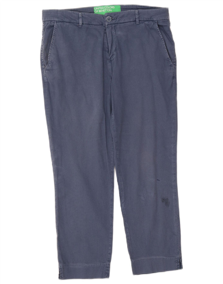 Benetton Gerade geschnittene Damenhose W33 L25 Blau