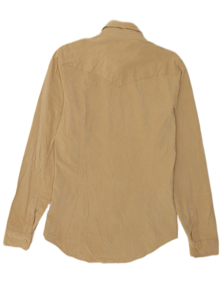 Calvin Klein Jeans Herrenhemd Large Beige Viskose